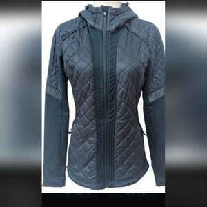Athleta Women's Dark Green Quilted Puffer Jacket